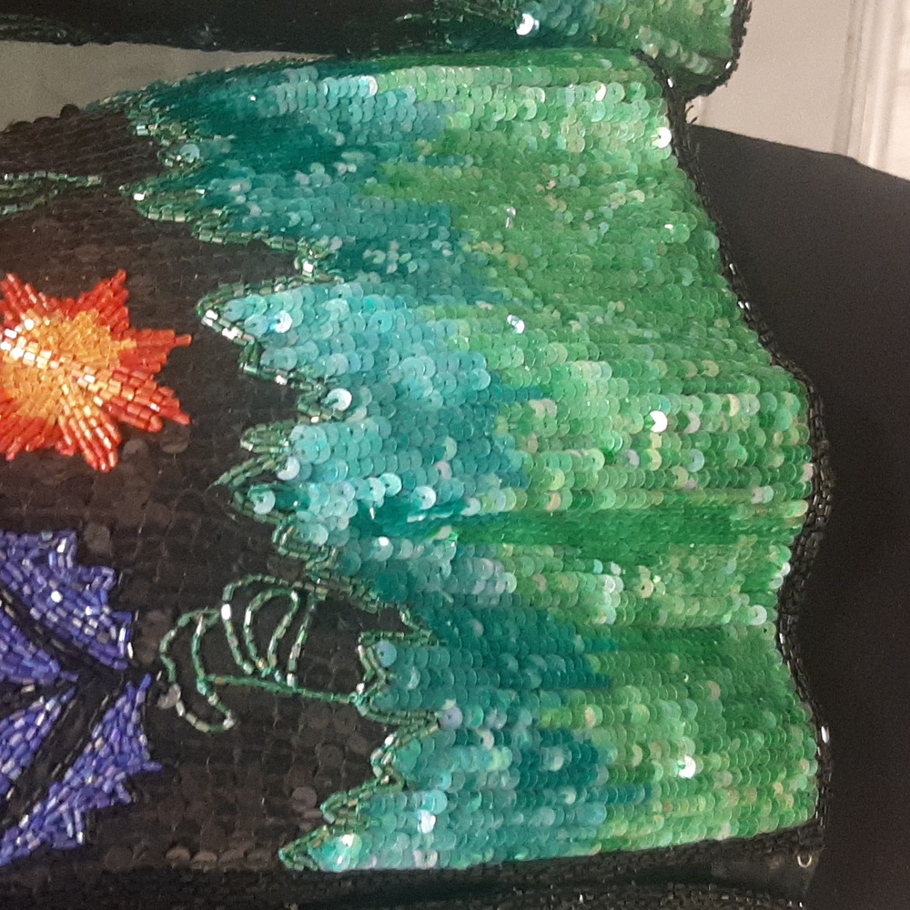 Vintage silk jacket - Picture 6 of 8